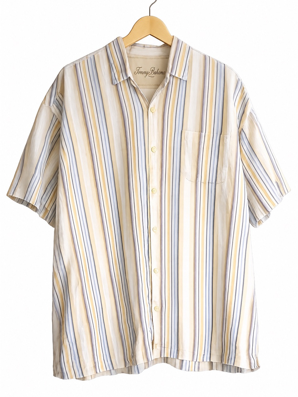 Tommy Bahama Short-Sleeve Button-Down Camp Shirt Linen Silk Blend 2XL Beach